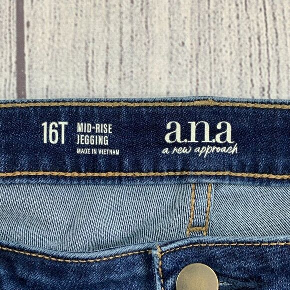 A.N.A. Jeans sz 16 T Tall Mid Rise Jegging Skinny Stretch Dark Wash Inseam 31.5" - Picture 9 of 12